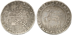 7773 / Талер подвійний 1619 р.; Вольфганг Георг, 1612-1631 р.; 58,43 г.; SS